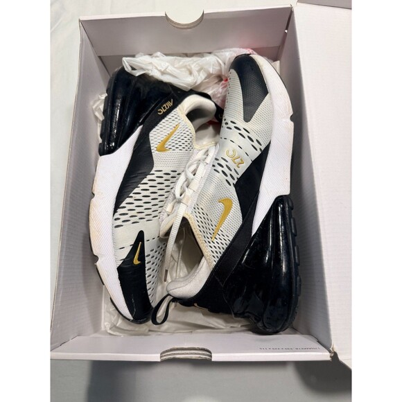 Size 9 - Nike Air Max 270 White Gold Black - Picture 1 of 7
